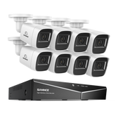 1080p 16 Channel 8 Camera Outdoor Wired Security System, Smart Motion Detection, 100 ft Infrared Night Vision, IP67 Weatherproof